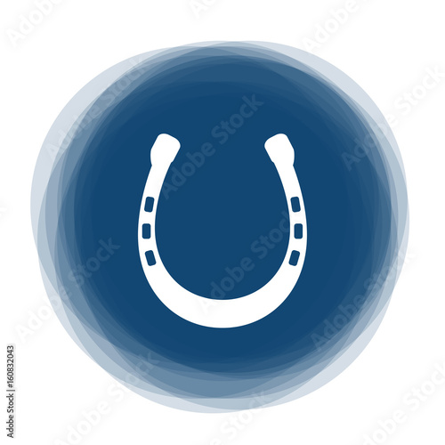 Abstract round button - horseshoe