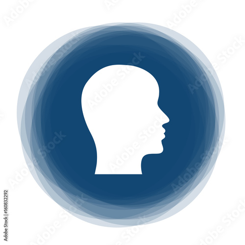 Abstract round button - face