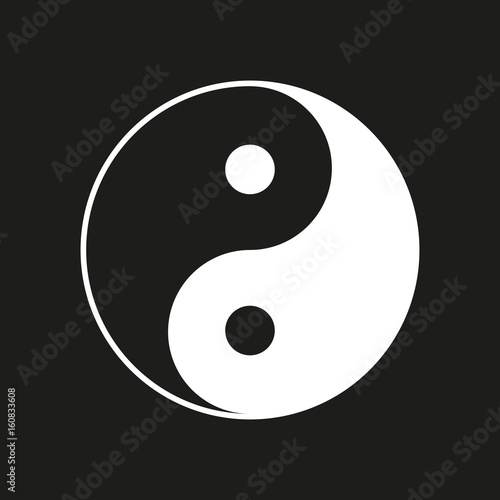 Ying yang sign. Vector.