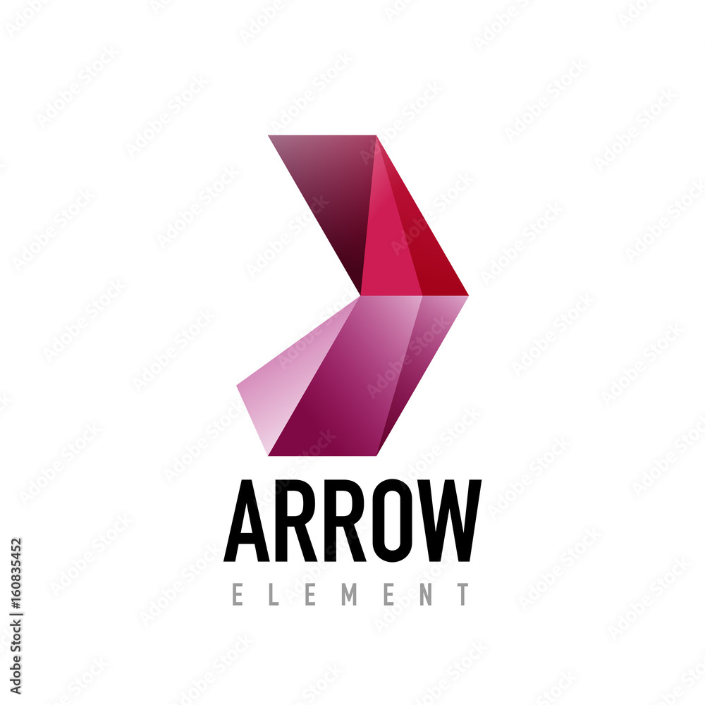 Vector arrow geometric design logo Vector arrow geometric design logo