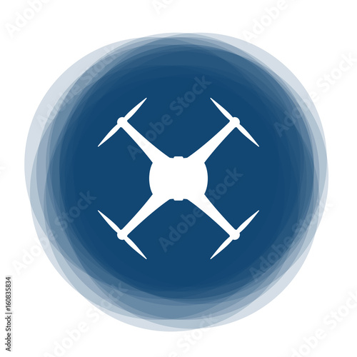 Abstract round button - drone