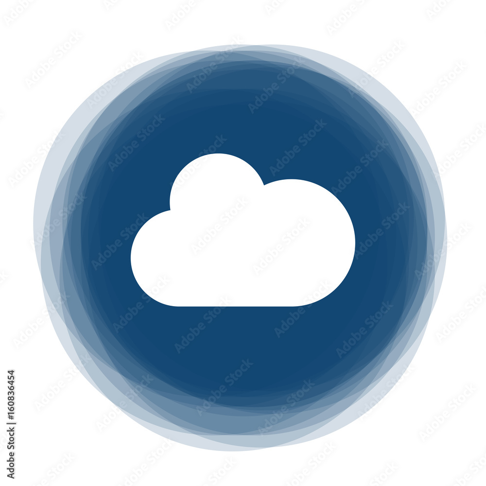 Abstract round button - cloud - weather Abstract round button - cloud - weather