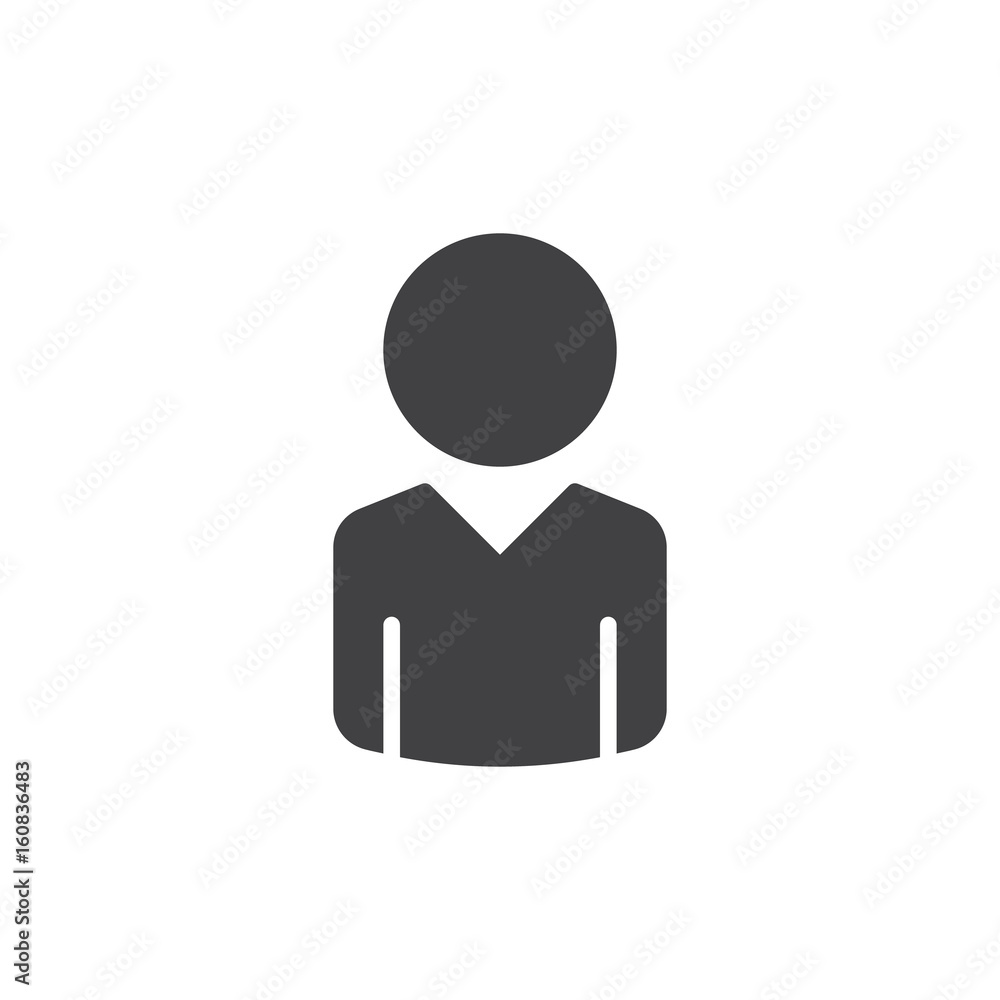 Person icon vector, filled flat sign, solid pictogram isolated on white. User account symbol, logo illustration. Pixel perfect Person icon vector, filled flat sign, solid pictogram isolated on white. User account symbol, logo illustration. Pixel perfect