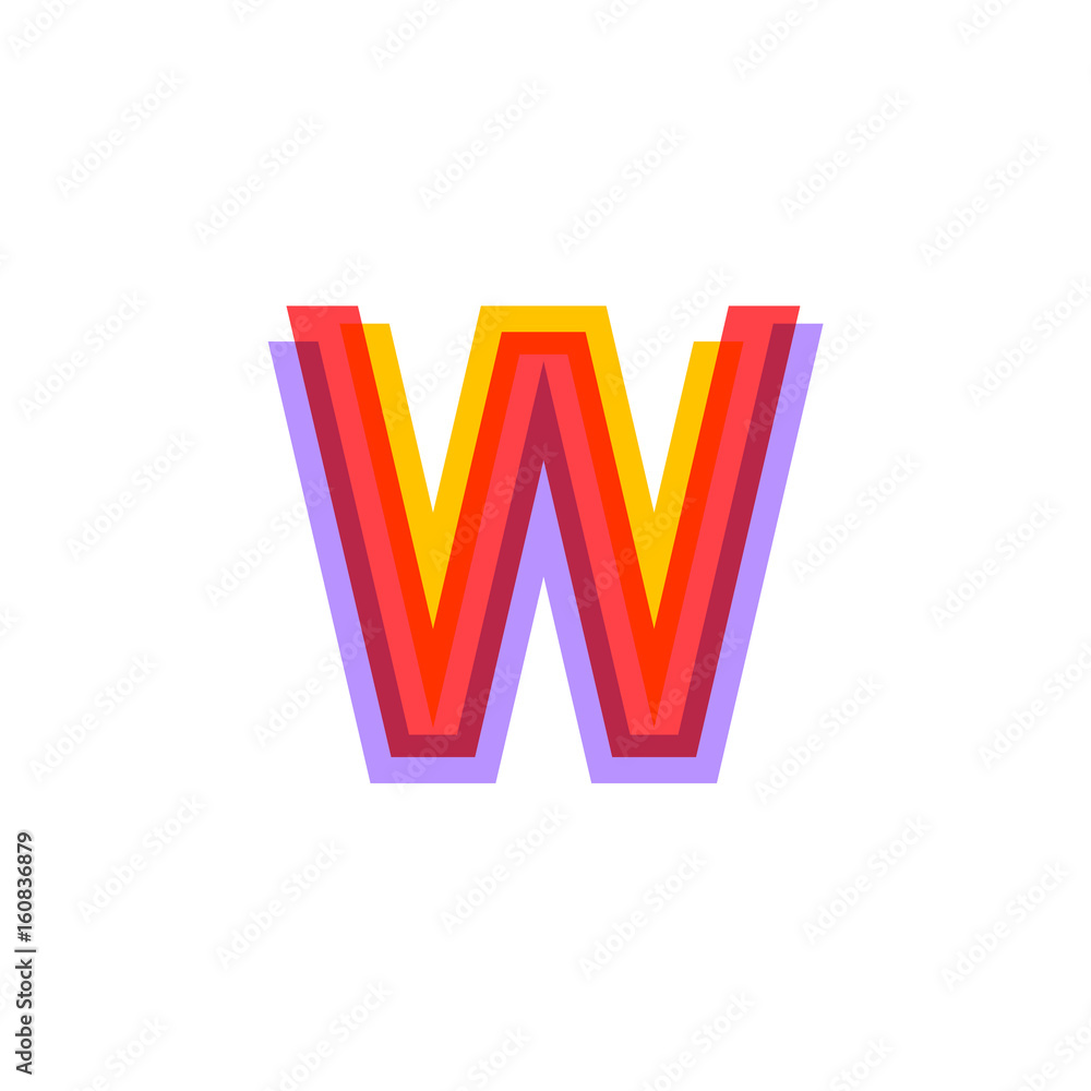 Letter W logo with Colorful three line, real estate, apartment, condo, house, modern, digital, technology logotype Letter W logo with Colorful three line, real estate, apartment, condo, house, modern, digital, technology logotype