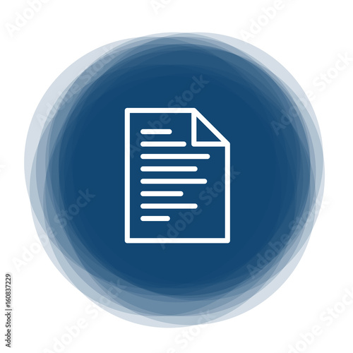 Abstract round button - document