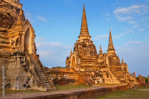 Wat Phra Si Sanphet temple in Ayutthaya Historical Park, a UNESCO world heritage site, Thailand