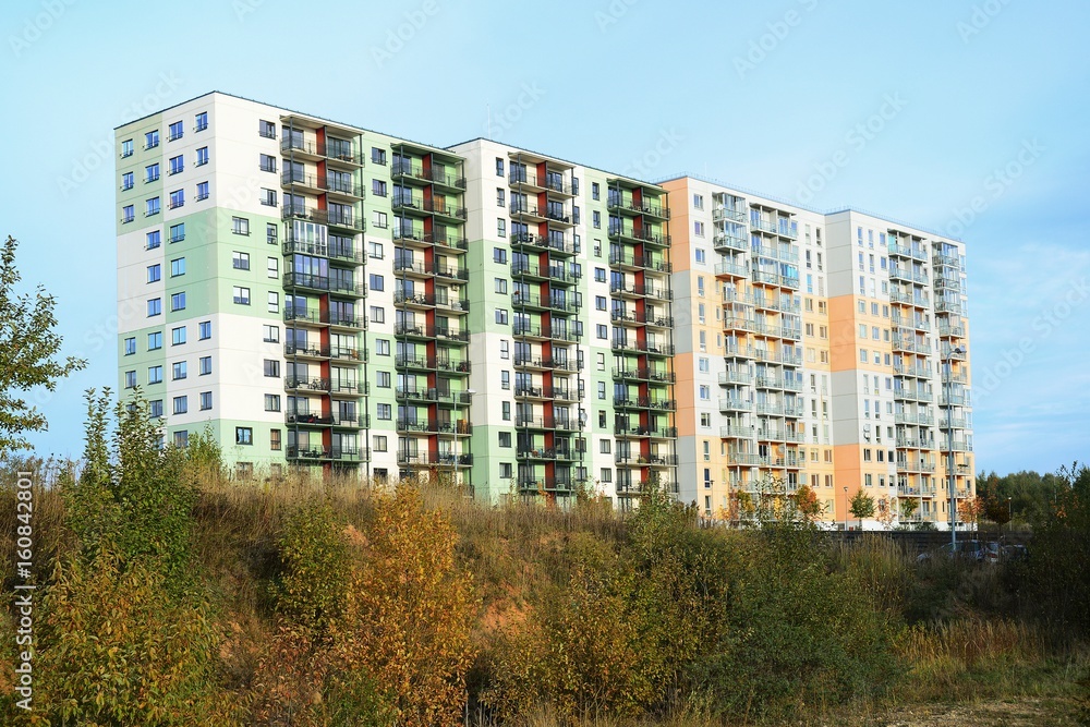 Perkunkiemis residential district in Vilnius town, Lithuania
