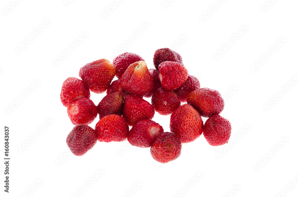 Red strawberry berry on isolated or white background Red strawberry berry on isolated or white background