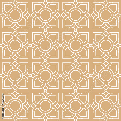 line thai traditional seamless pattern background