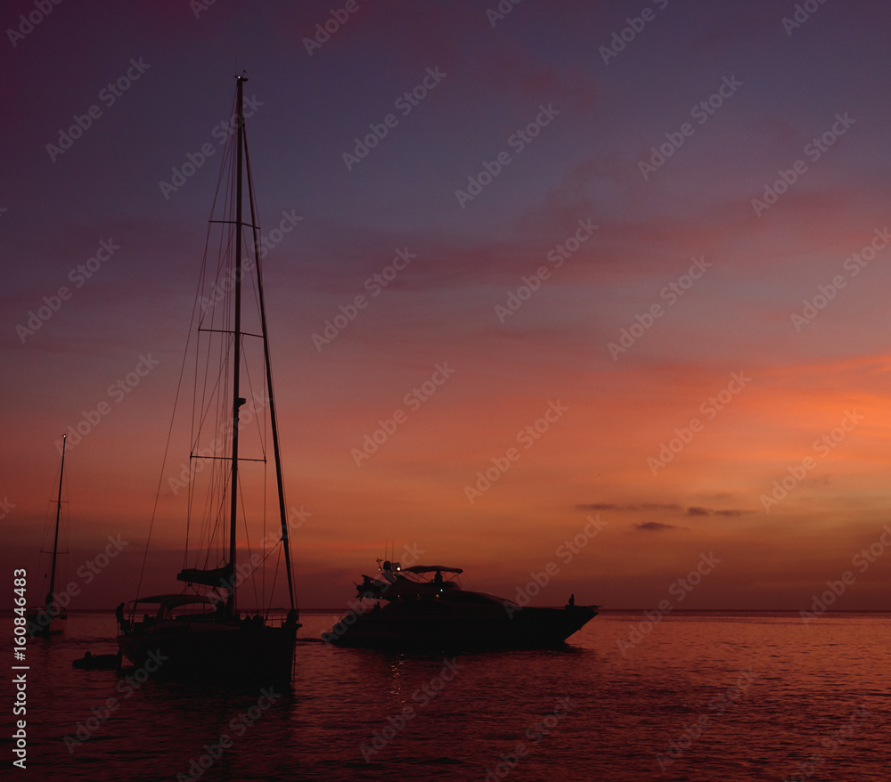 Sunset in Formentera. Balearic Islands. Spain Sunset in Formentera. Balearic Islands. Spain