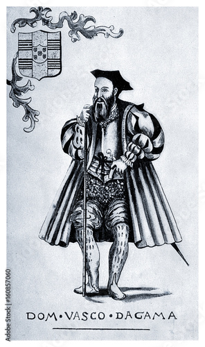 Billede på lærred Vasco da Gama, portuguese explorer (1460 - 1524) and seafarer, who discovered th