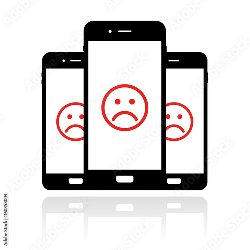 Smartphone Banner - Emoticon - Unzufrieden