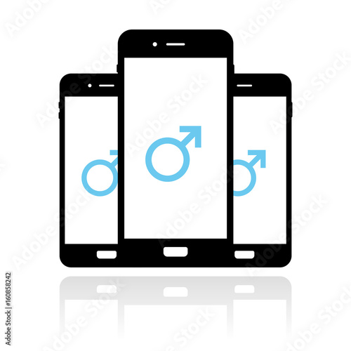 Smartphone Banner - Männlich Symbol