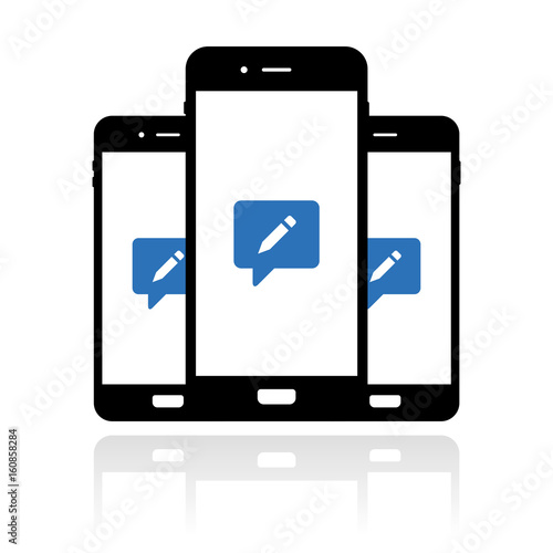 Smartphone Banner - Status bearbeiten - Soziales Netzwerk