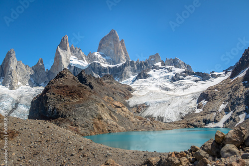 Mount Fitz Roy and Laguna de Los Tres in Patagonia - El Chalten, Argentina