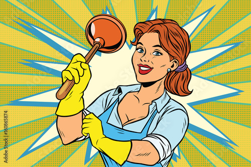 Cleaner with a plunger