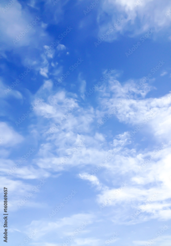 clouds in the blue sky background.