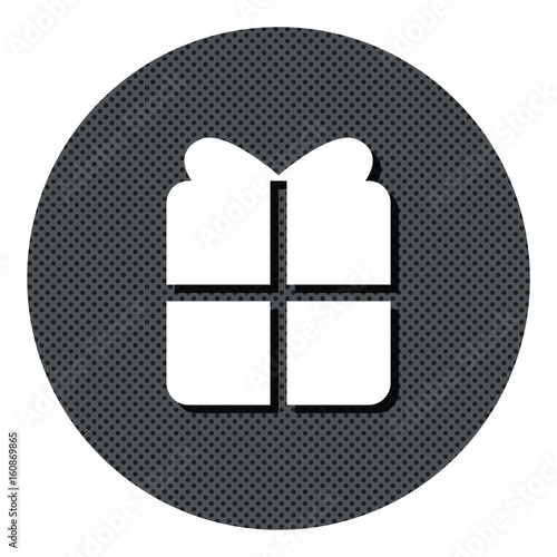 Geburtstagsgeschenk - Gepunkteter Button mit Symbol und Schatten