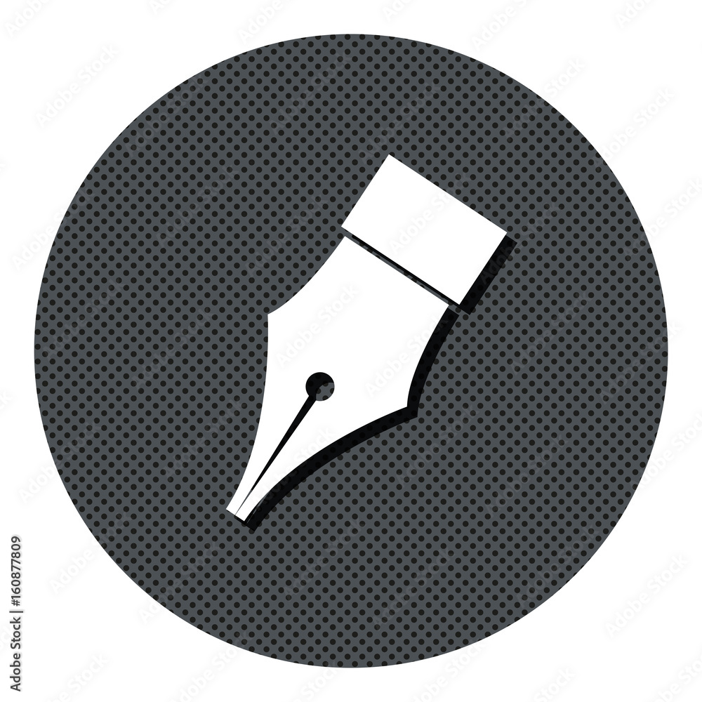 Füller - Gepunkteter Button mit Symbol und Schatten Füller - Gepunkteter Button mit Symbol und Schatten