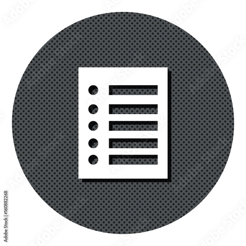 Liste - Gepunkteter Button mit Symbol und Schatten