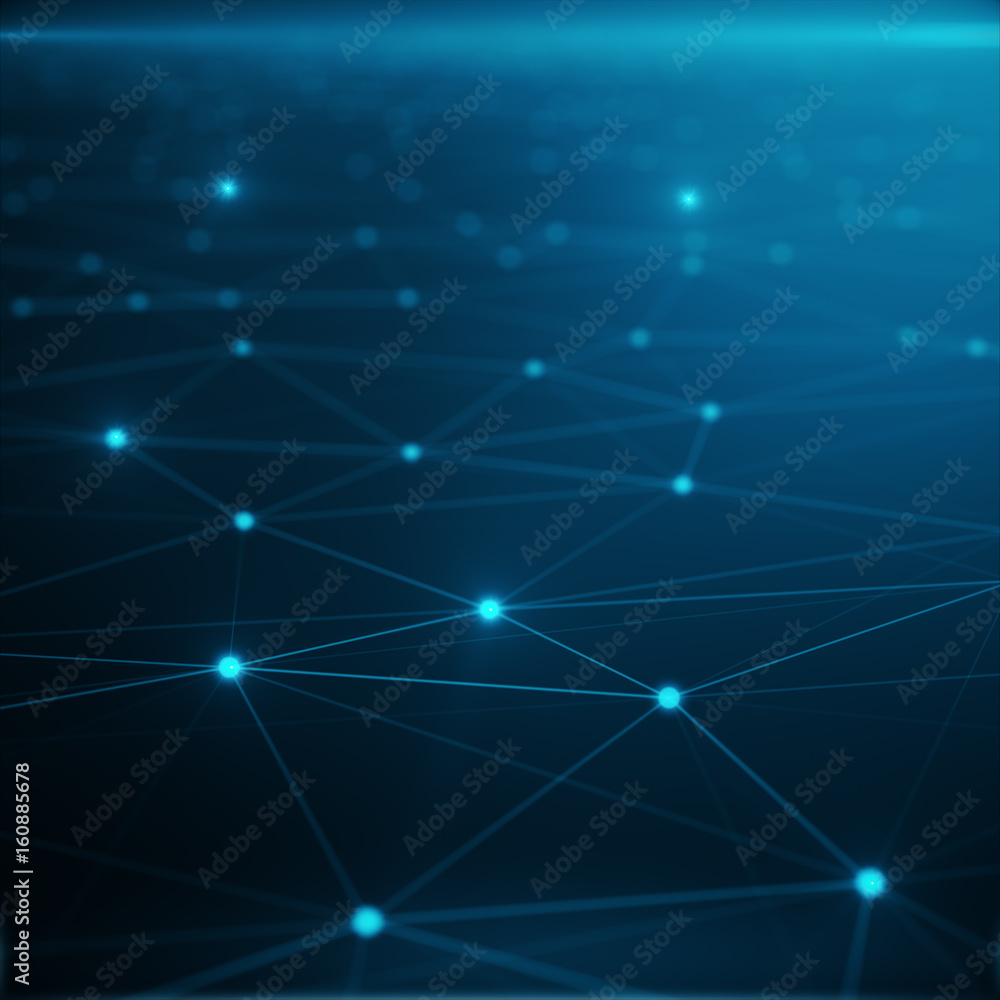 Technological connection in cloud computer, blue dot network, abstract background, Concept of Network Representing Internet Connections, 3D rendering Technological connection in cloud computer, blue dot network, abstract background, Concept of Network Representing Internet Connections, 3D rendering