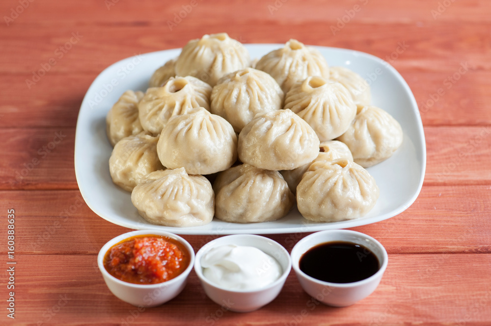 Buuza poza is a Buryat Mongolian national dish, paste packet Buuza poza is a Buryat Mongolian national dish, paste packet