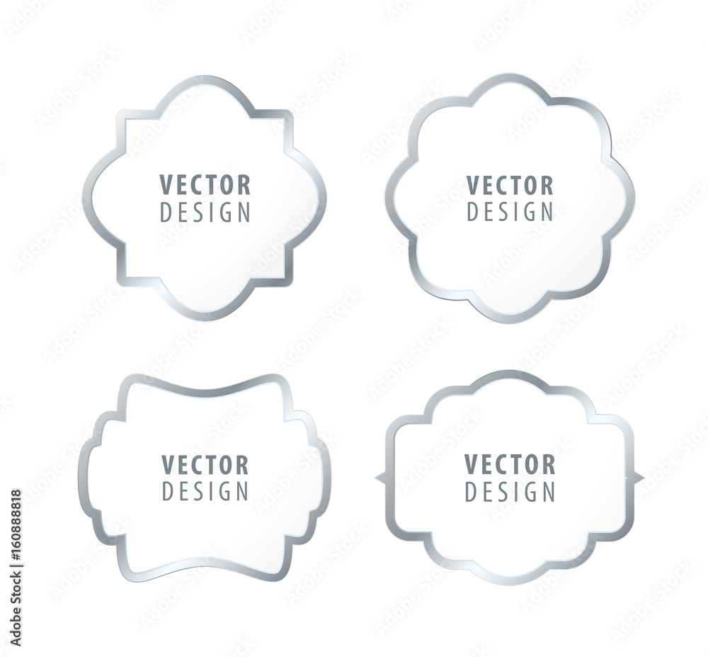 High Quality Luxury Frame on White Background . Vector Isolated Illustration