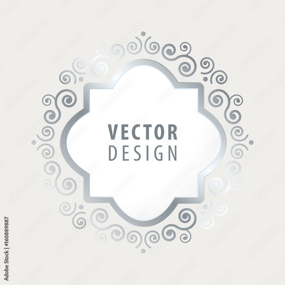 High Quality Luxury Frame on Gray Background . Vector Isolated Illustration High Quality Luxury Frame on Gray Background . Vector Isolated Illustration