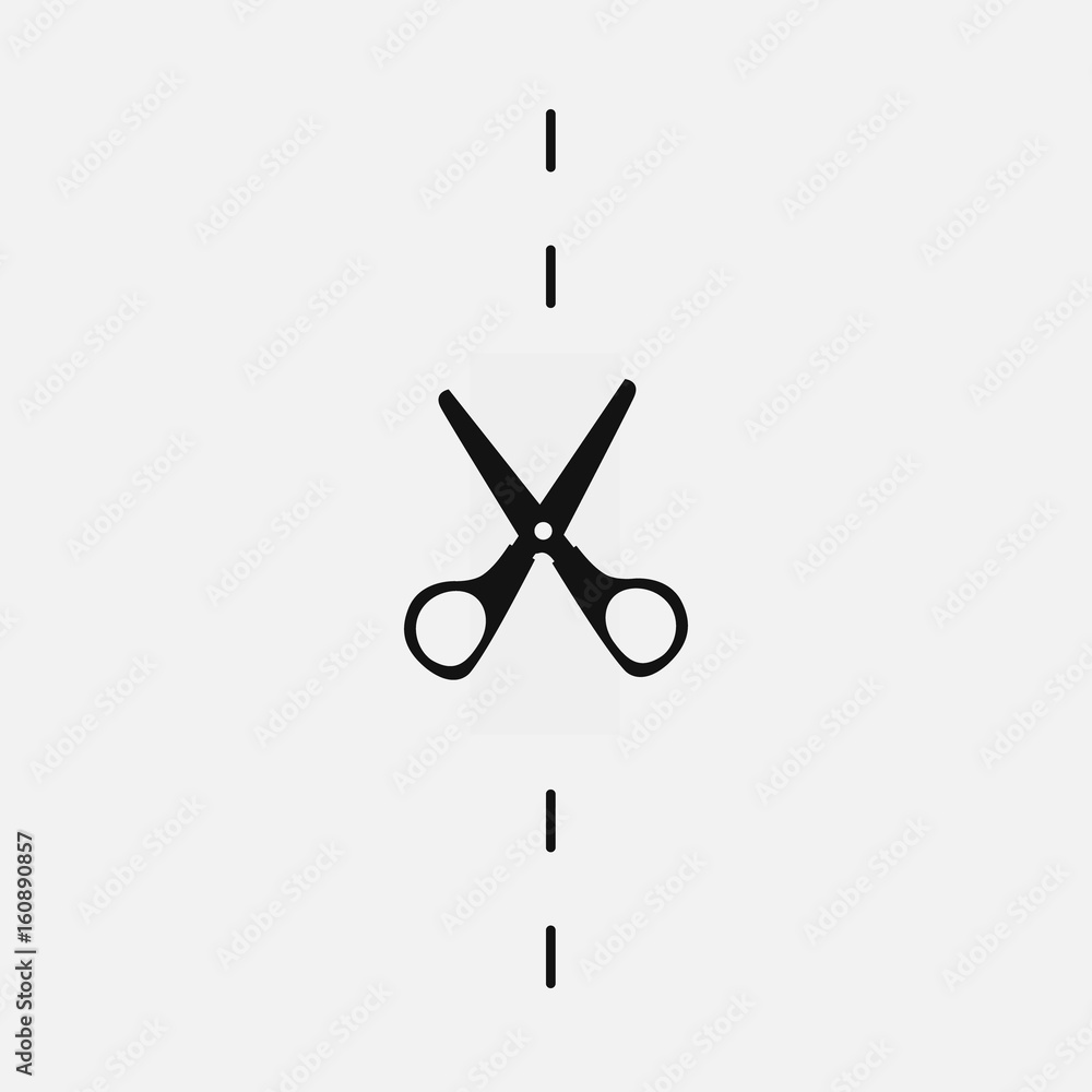 Stationery scissors cut. Vector icon, background, or character Stationery scissors cut. Vector icon, background, or character