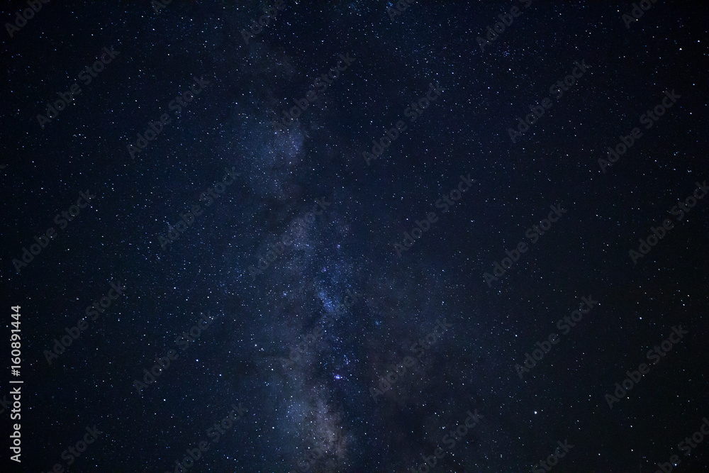 milky way galaxy at phitsanulok in thailand. Long exposure photograph.with grain milky way galaxy at phitsanulok in thailand. Long exposure photograph.with grain