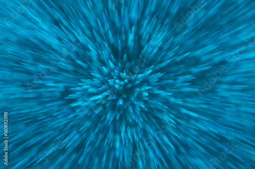 blue abstract explosion lights background