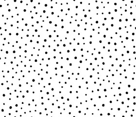 Acrylglasbilder Polka-Dot-Muster Schwarze Punkte gleichmäßig auf Weiß  © zaie