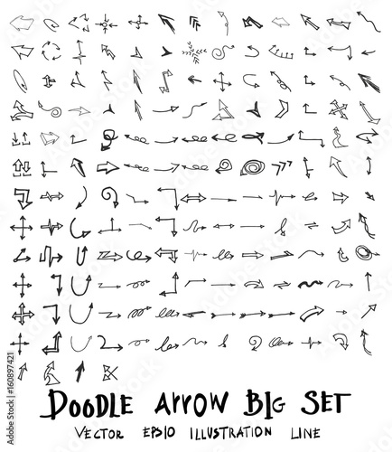 Vector hand drawn arrows set eps10