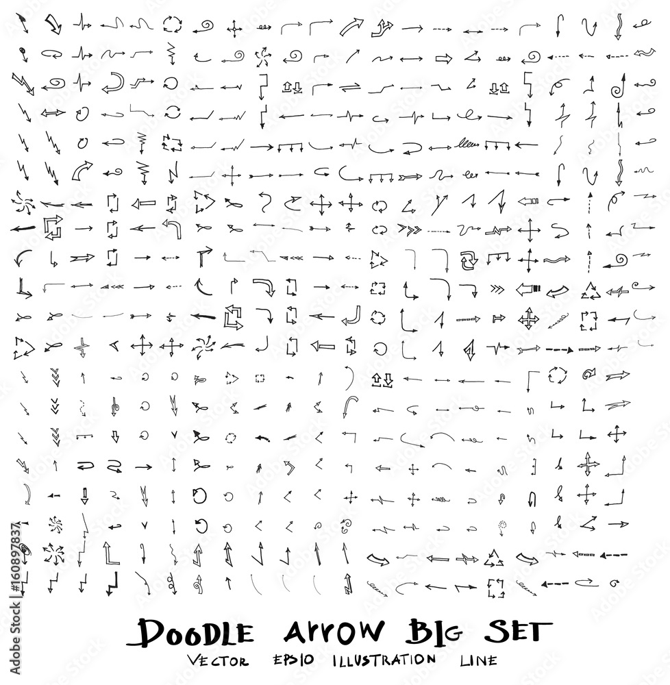 Vector hand drawn arrows set eps10 Vector hand drawn arrows set eps10