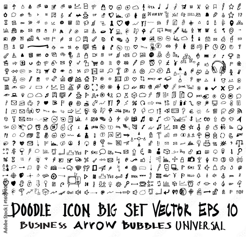 Business arrow bubble set sketch vector ink doodle eps10 Business arrow bubble set sketch vector ink doodle eps10