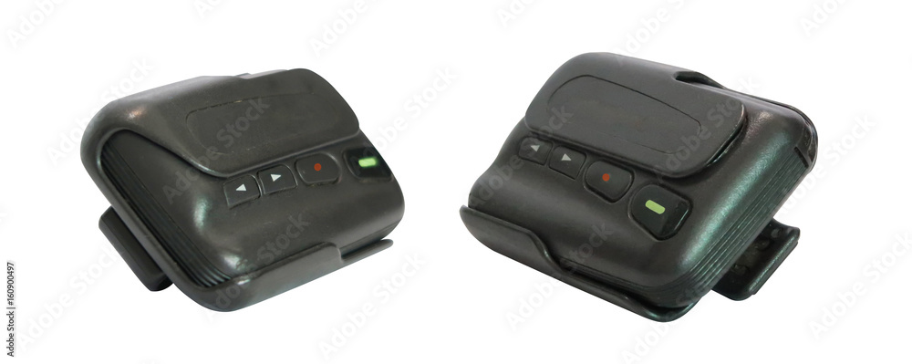 Old pager, telecommunication in olden with clipping path Old pager, telecommunication in olden with clipping path