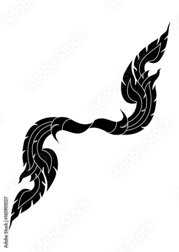 Bilde på lerret Thai Arts line design(line Kanok) Images artistic of line thai