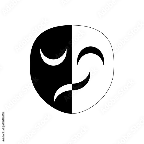 The masks with different emotions symbol