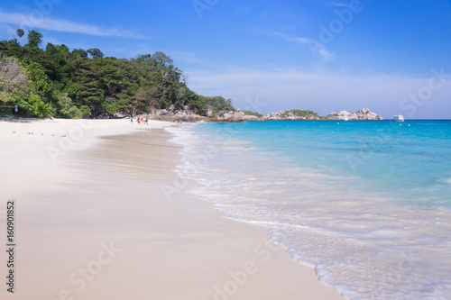 Beautiful tropical white sand beach in Summer at Similan island - Phang nga Thailand