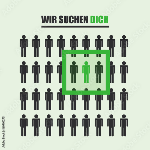 wir suchen dich piktogramm männer
