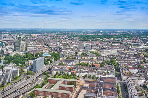 Dusseldorf from above / Downtown of Dusseldorf in Germany