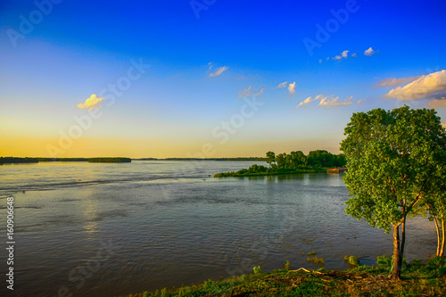 Greenville, MS, UThe great Mississippi River seen from the Warfield Point MS, USA Park riverbank in Greenville MS photo