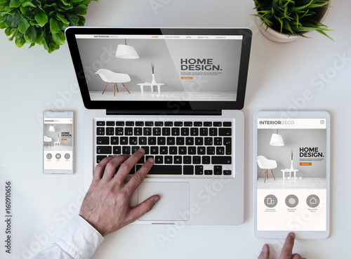 office tabletop cool responsive interior design website