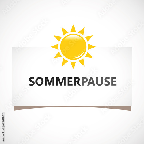 sommerpause sonne zettel