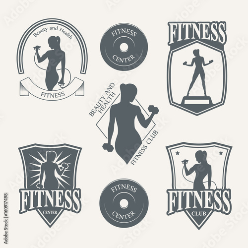 logo fitness club - vector illustration