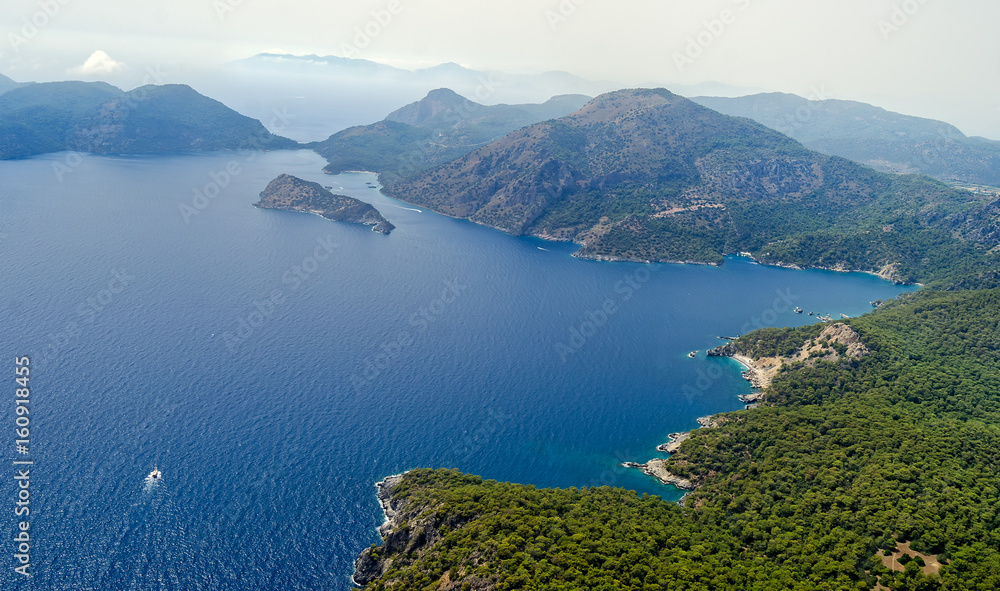 Fototapeta premium Oludeniz. View from paraglider.