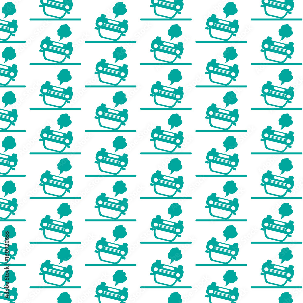 Pattern background car auto accident icon Pattern background car auto accident icon