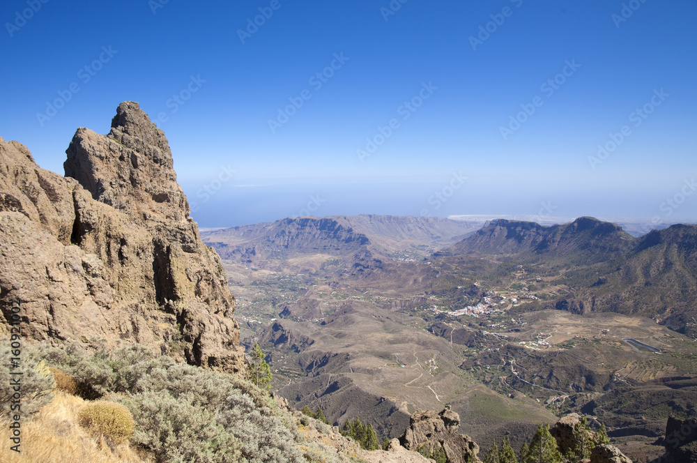 Gran Canaria, view from Pico de Las Nieves