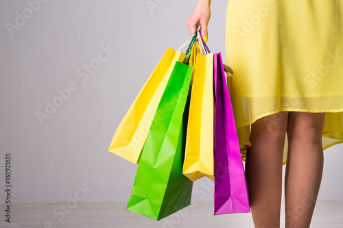 woman with shopping bags