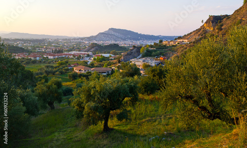 Zakynthos town from olives plantation, Greece
